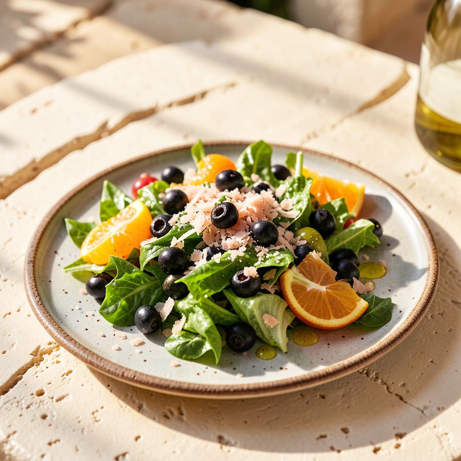 Ensalada de naranja y bacalao